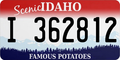 ID license plate I362812