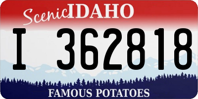 ID license plate I362818
