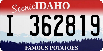ID license plate I362819