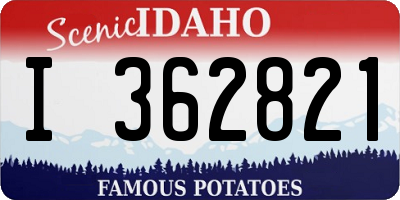 ID license plate I362821