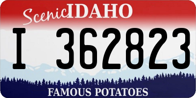 ID license plate I362823