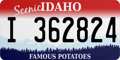 ID license plate I362824