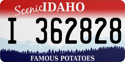 ID license plate I362828