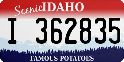 ID license plate I362835