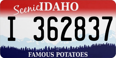 ID license plate I362837