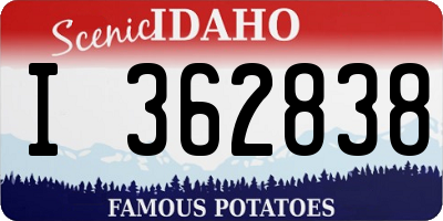 ID license plate I362838