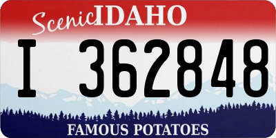 ID license plate I362848