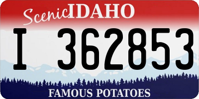 ID license plate I362853