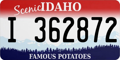 ID license plate I362872