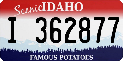ID license plate I362877