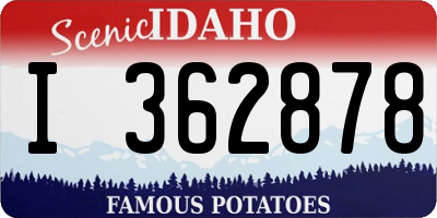ID license plate I362878