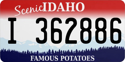 ID license plate I362886