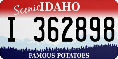 ID license plate I362898