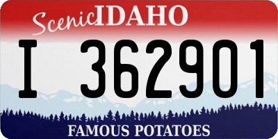 ID license plate I362901