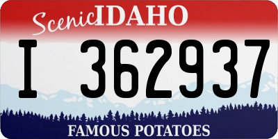 ID license plate I362937