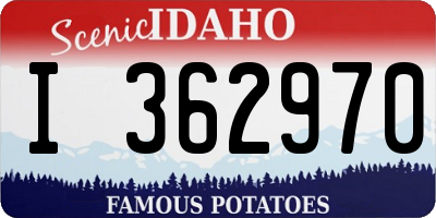 ID license plate I362970