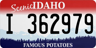 ID license plate I362979