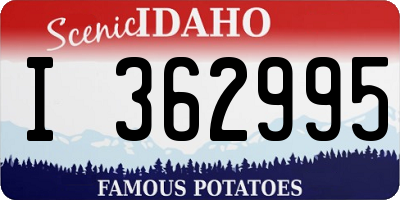 ID license plate I362995