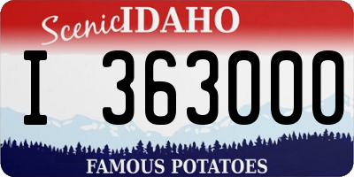 ID license plate I363000