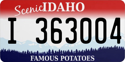 ID license plate I363004