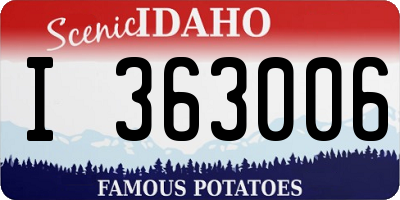 ID license plate I363006