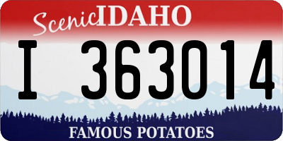ID license plate I363014