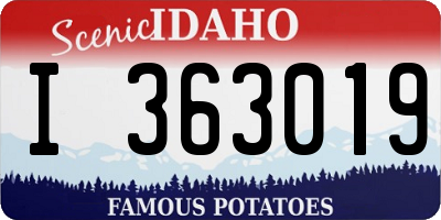 ID license plate I363019