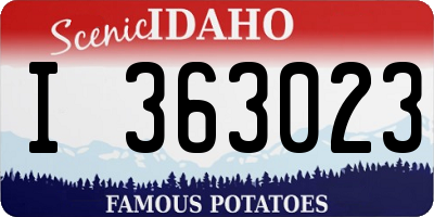 ID license plate I363023
