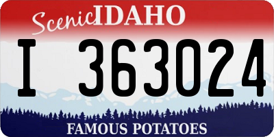 ID license plate I363024