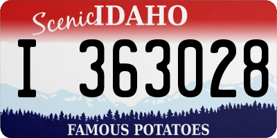 ID license plate I363028