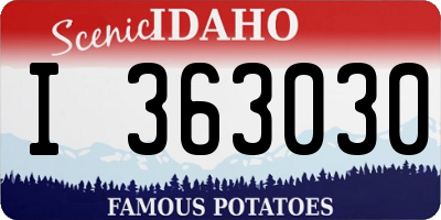 ID license plate I363030