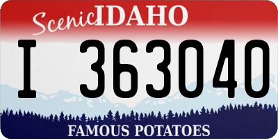 ID license plate I363040