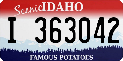 ID license plate I363042