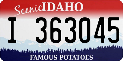 ID license plate I363045