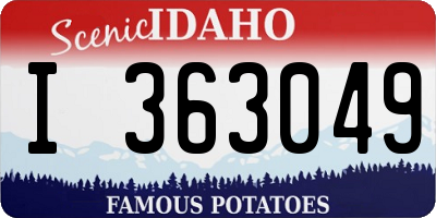 ID license plate I363049