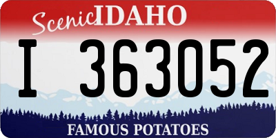 ID license plate I363052