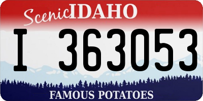 ID license plate I363053