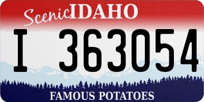 ID license plate I363054