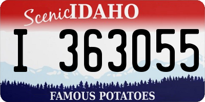 ID license plate I363055