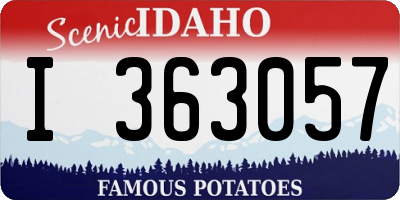 ID license plate I363057