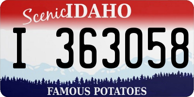 ID license plate I363058