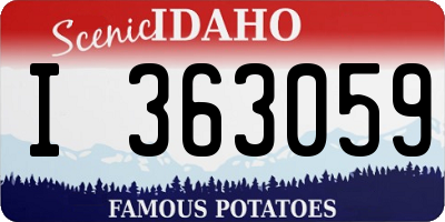 ID license plate I363059