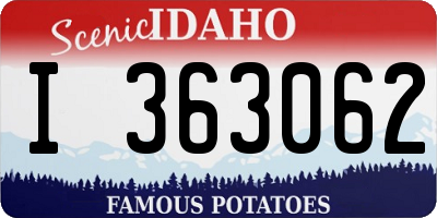 ID license plate I363062