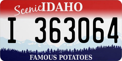 ID license plate I363064