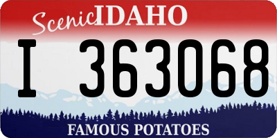 ID license plate I363068