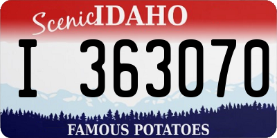 ID license plate I363070