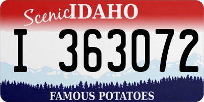 ID license plate I363072