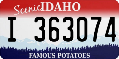 ID license plate I363074