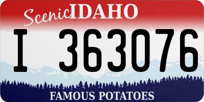 ID license plate I363076