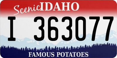 ID license plate I363077